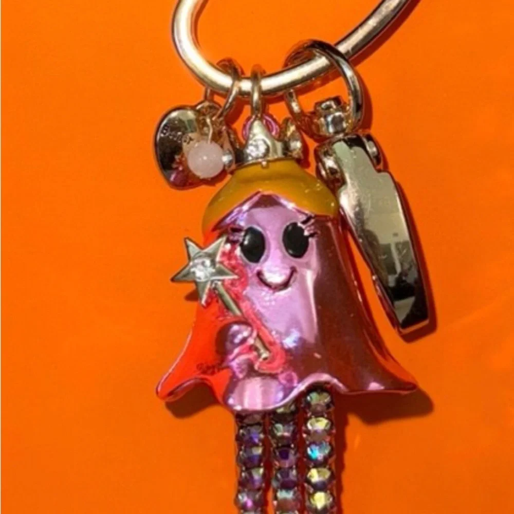 Betsey Johnson Pink Ghost Princess Keychain